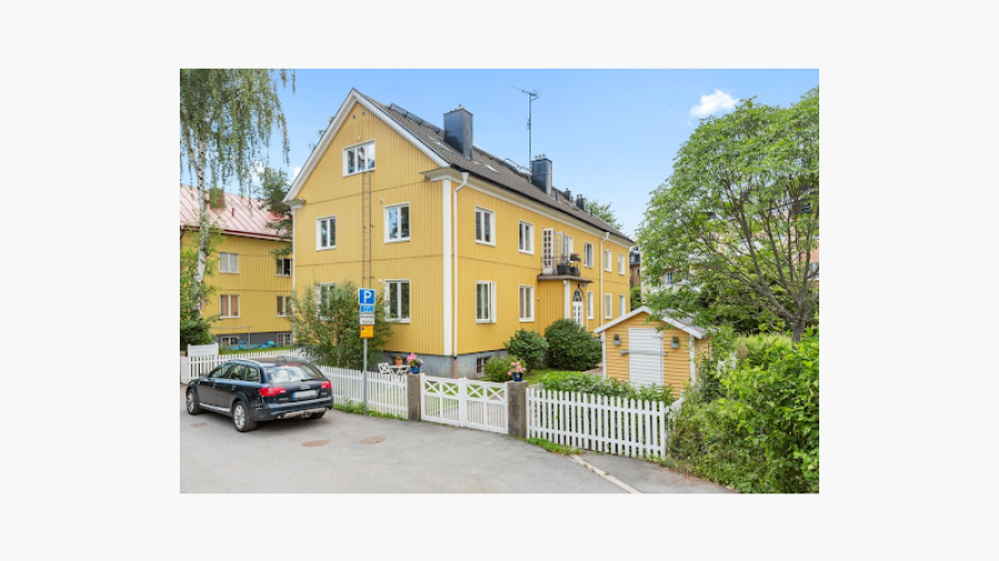 En sommarbild på Villa Kilen